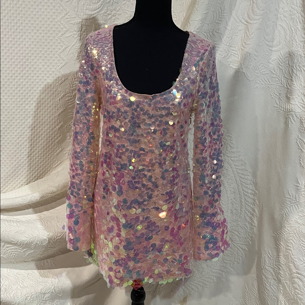 loveshackfancy Risbo Iridescent‎ Mini Party Dress, size 2, NWT